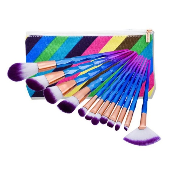 Colourful 13-piece Makeup Brush Set - Picture 2 of 5